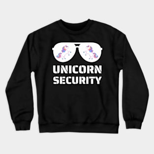 Halloween Dad Mom Daughter Unicorn Security Crewneck Sweatshirt